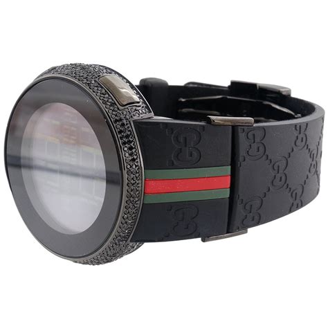 gucci i digital mens black watch|men's black diamond Gucci watch.